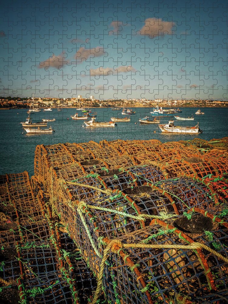 Fishing Traps in Cascais #1 Jigsaw Puzzle by Carlos Caetano - Fine
