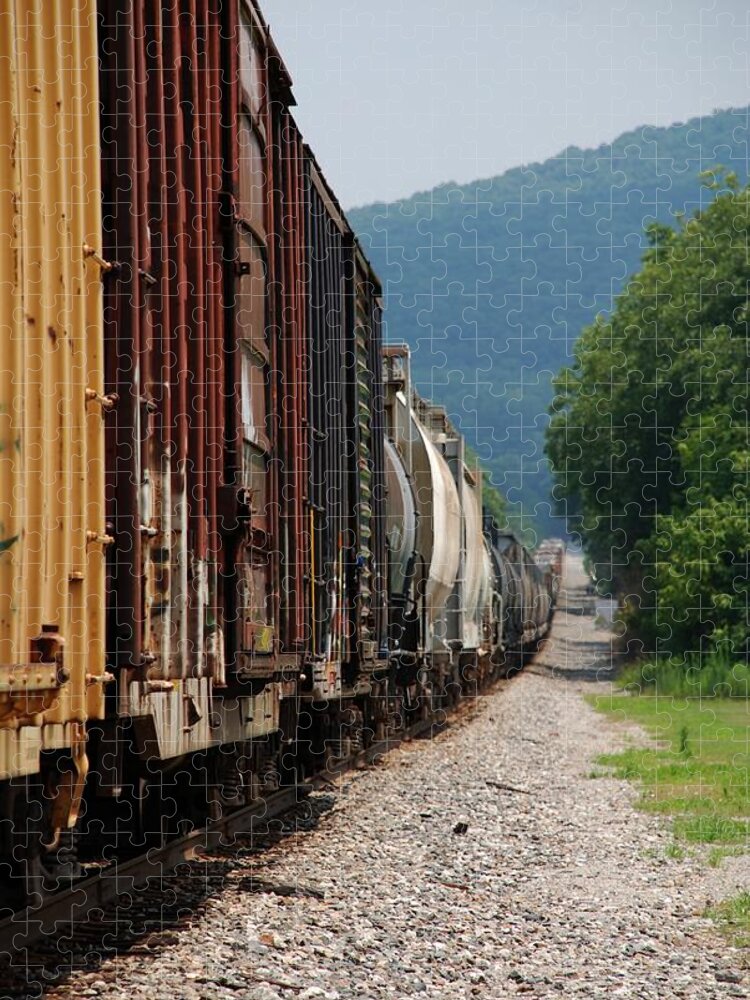 Train Jigsaw Puzzle featuring the photograph Freight Train by Kenny Glover