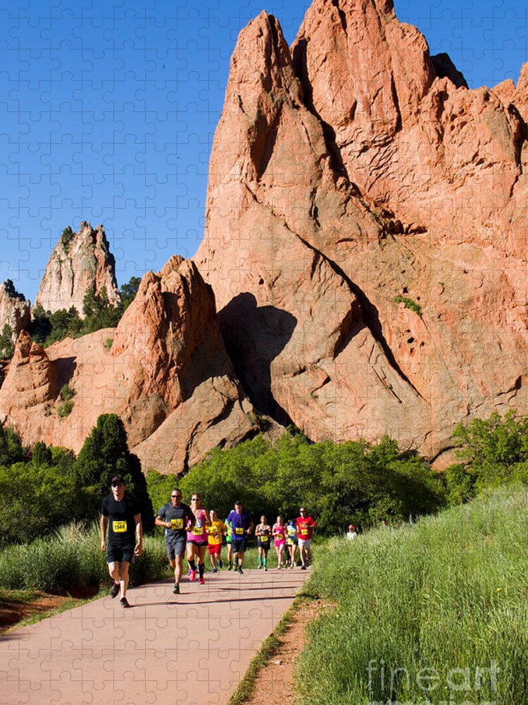 Garden Of The Gods 10 Miler Jigsaw Puzzle featuring the photograph Garden of the Gods Ten Mile Run in Colorado Springs #1 by Steven Krull