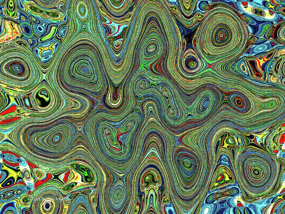 Green Thing Abstract Jigsaw Puzzle featuring the digital art Green Thing Abstract #1 by Tom Janca