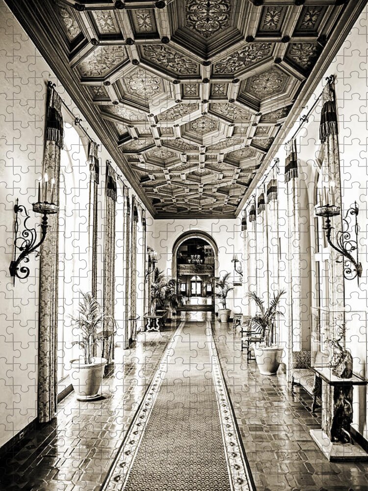 Hotel Jigsaw Puzzle featuring the photograph Hallway of Elegance #2 by Scott Pellegrin