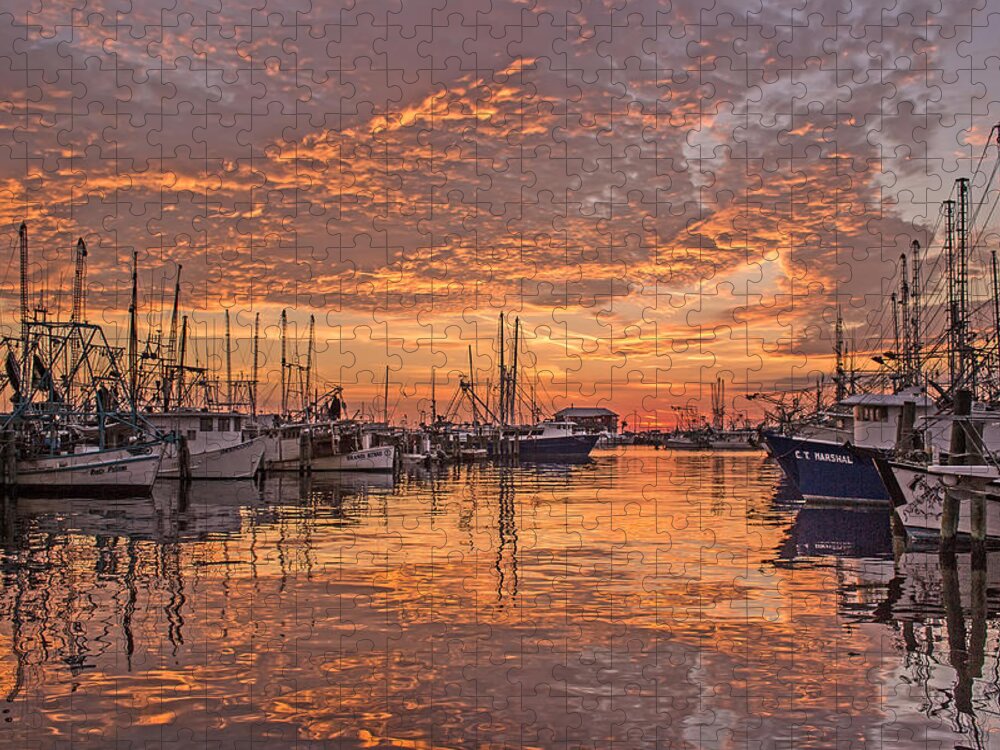 Dusk Jigsaw Puzzle featuring the photograph Harboring Reflections #1 by Brian Wright