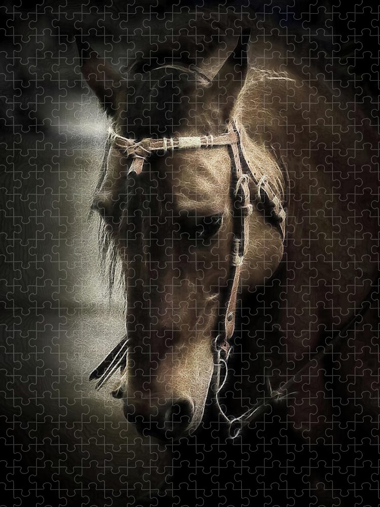 Horse Jigsaw Puzzle featuring the photograph Horse Art #1 by Athena Mckinzie