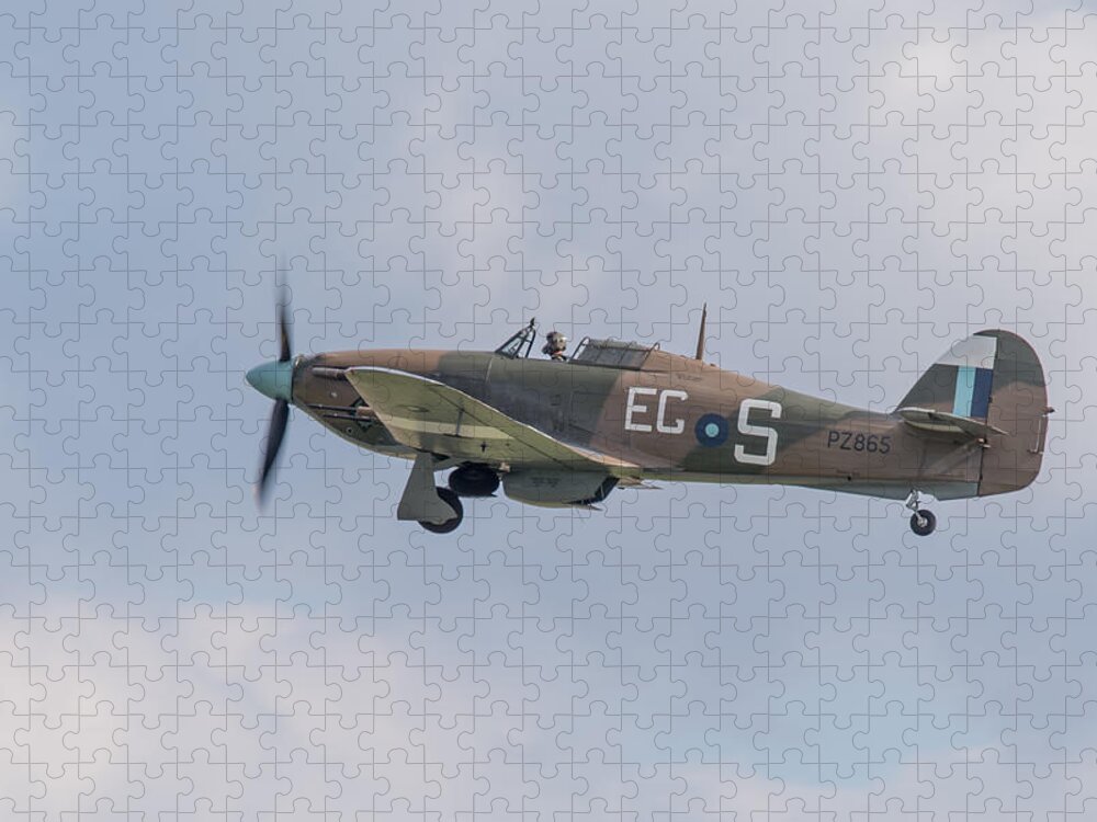 4 Squadron Jigsaw Puzzle featuring the photograph Hurricane taking off #1 by Gary Eason