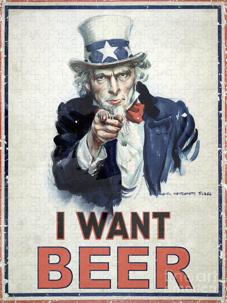 I Want Beer Jigsaw Puzzle featuring the photograph I Want Beer #2 by Jon Neidert