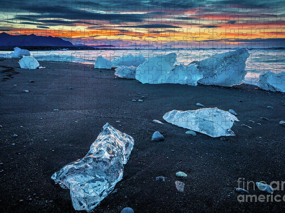 Europe Jigsaw Puzzle featuring the photograph Ice Beach #2 by Inge Johnsson