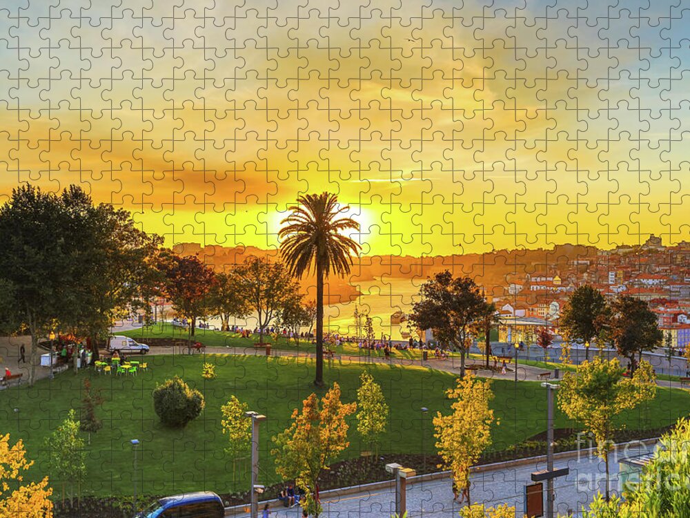 Oporto Jigsaw Puzzle featuring the photograph Jardim do Morro Oporto #1 by Benny Marty