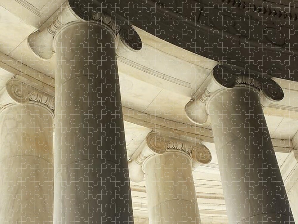 Declaration Of Independence Jigsaw Puzzle featuring the photograph Jefferson Memorial Architecture #1 by Kenny Glover
