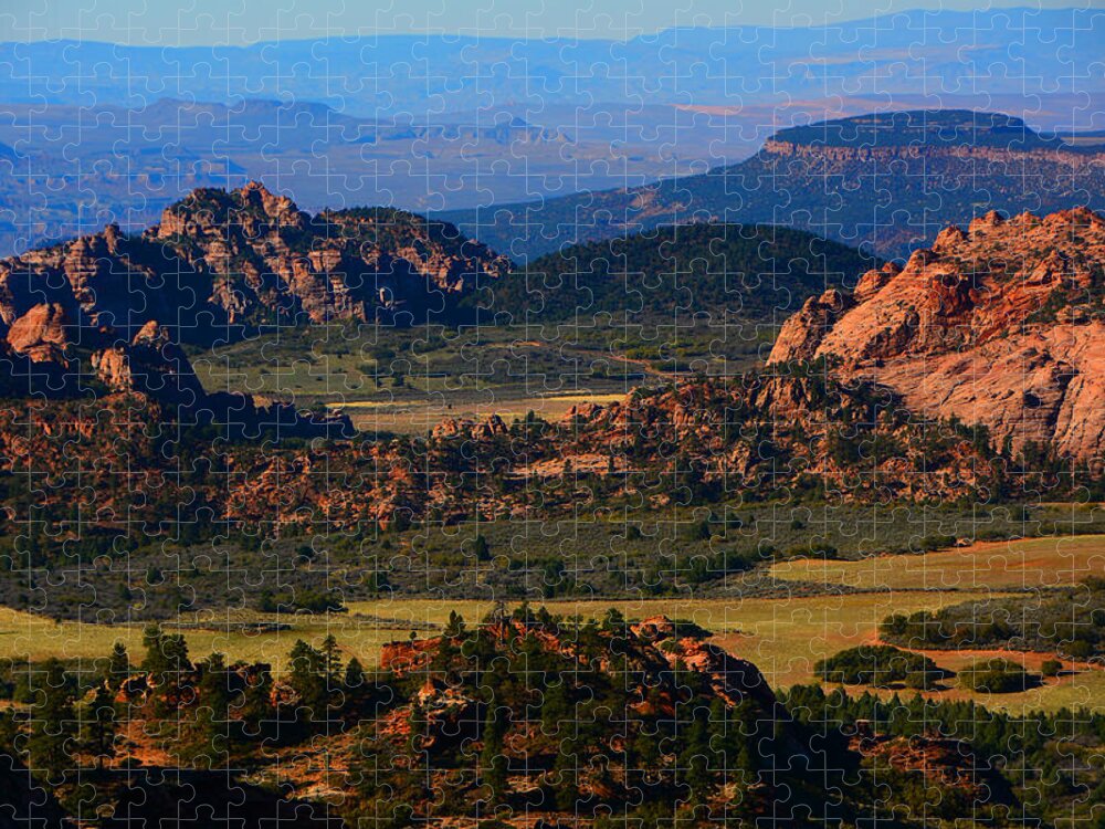 Kolob Plateau In Zion Jigsaw Puzzle featuring the photograph Kolob Plateau in Zion by Raymond Salani III
