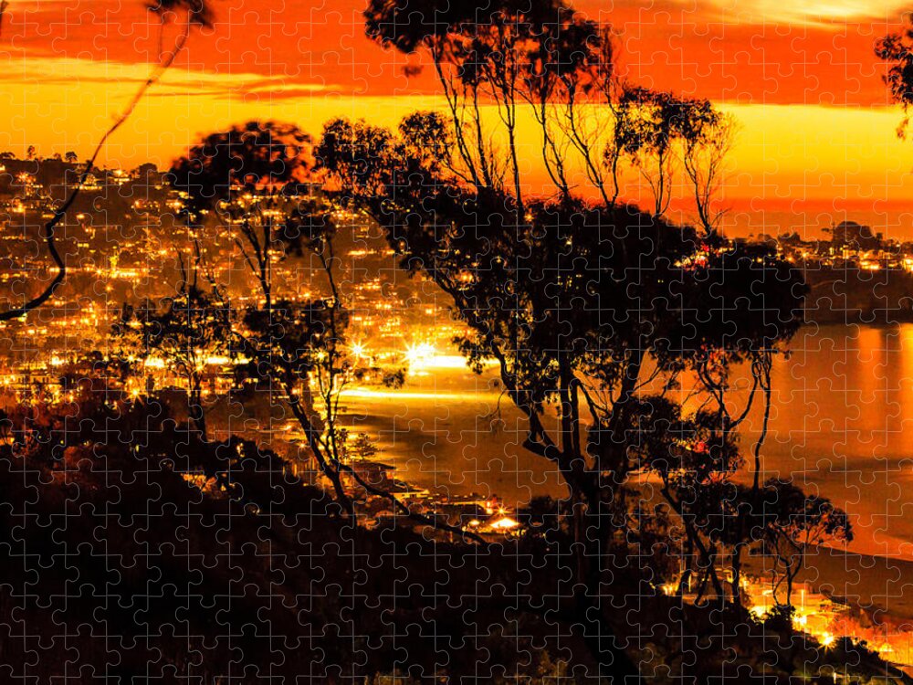 Landscape Jigsaw Puzzle featuring the photograph La Jolla Sunset #1 by Ben Graham