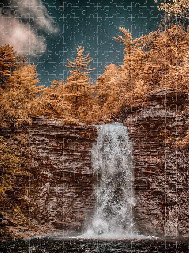  Jigsaw Puzzle featuring the photograph Lake Minnewaska #1 by Alan Goldberg