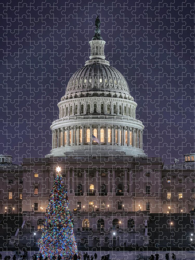 Washington Dc Jigsaw Puzzle featuring the photograph Lights #2 by Robert Fawcett