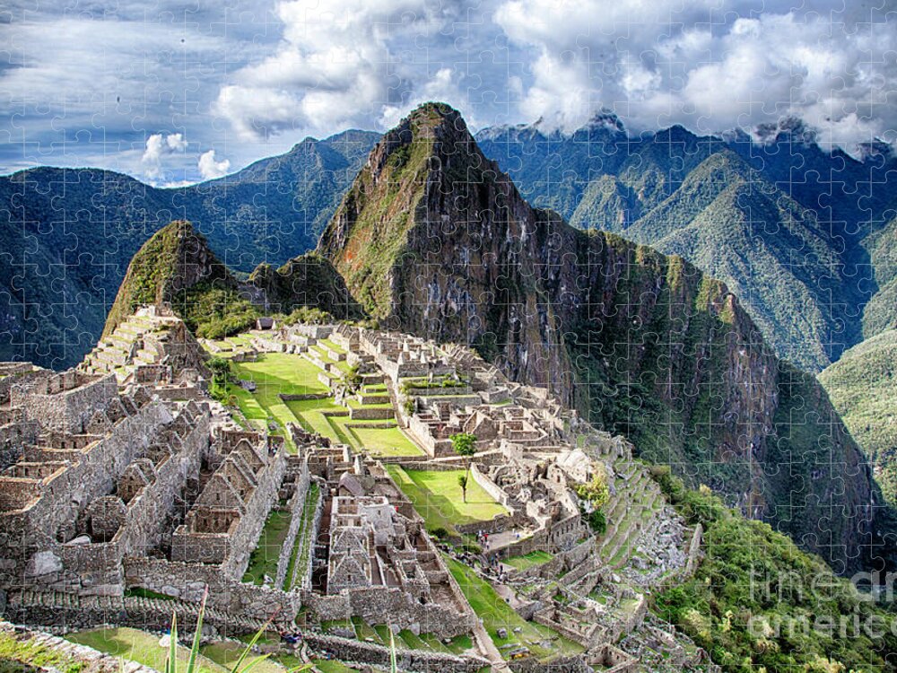  Machupiccchu Jigsaw Puzzle featuring the photograph Machu Picchu 1 #1 by Timothy Hacker