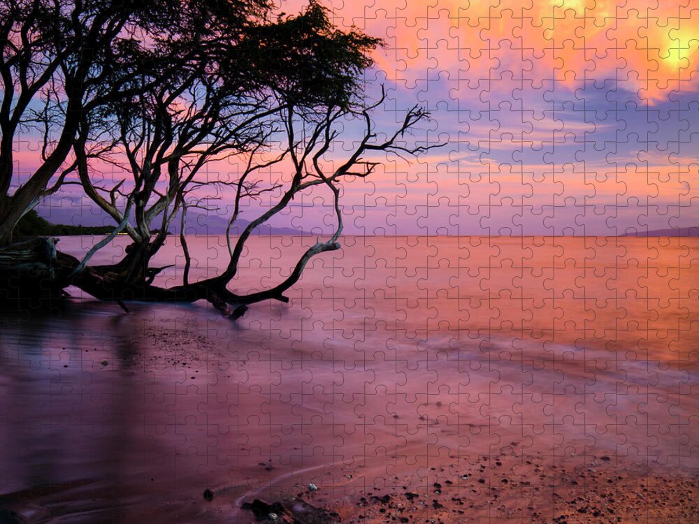 Sunset Jigsaw Puzzle featuring the photograph Maui Sunset #1 by Christopher Johnson