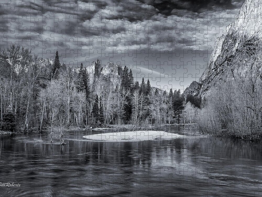 Merced River Jigsaw Puzzle featuring the photograph Merced River Scene #1 by Bill Roberts