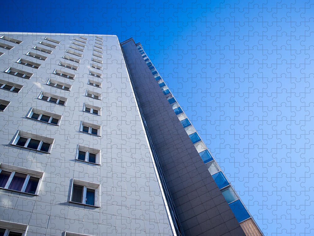 Acute Jigsaw Puzzle featuring the photograph Modern Apartment Block #1 by John Williams