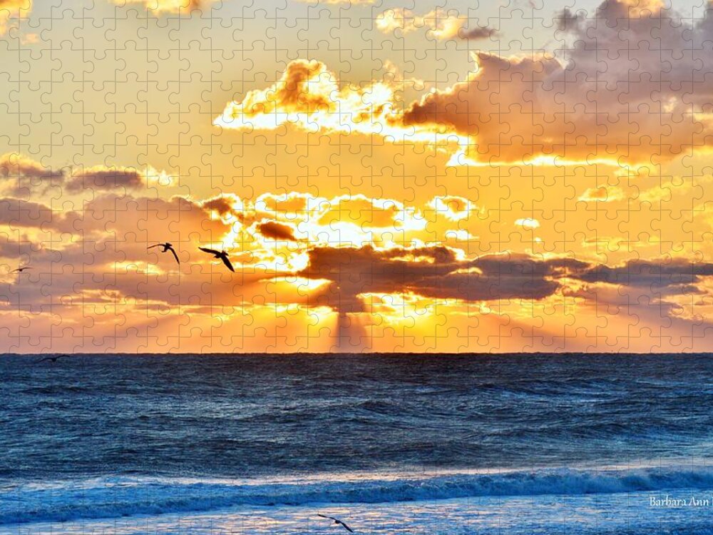 Obx Jigsaw Puzzle featuring the photograph Nags Head Sunrise #1 by Barbara Ann Bell