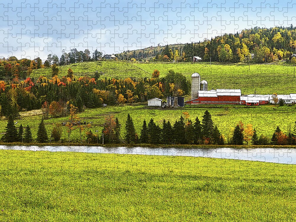 New England Jigsaw Puzzle featuring the photograph New England Farm #1 by Betty LaRue