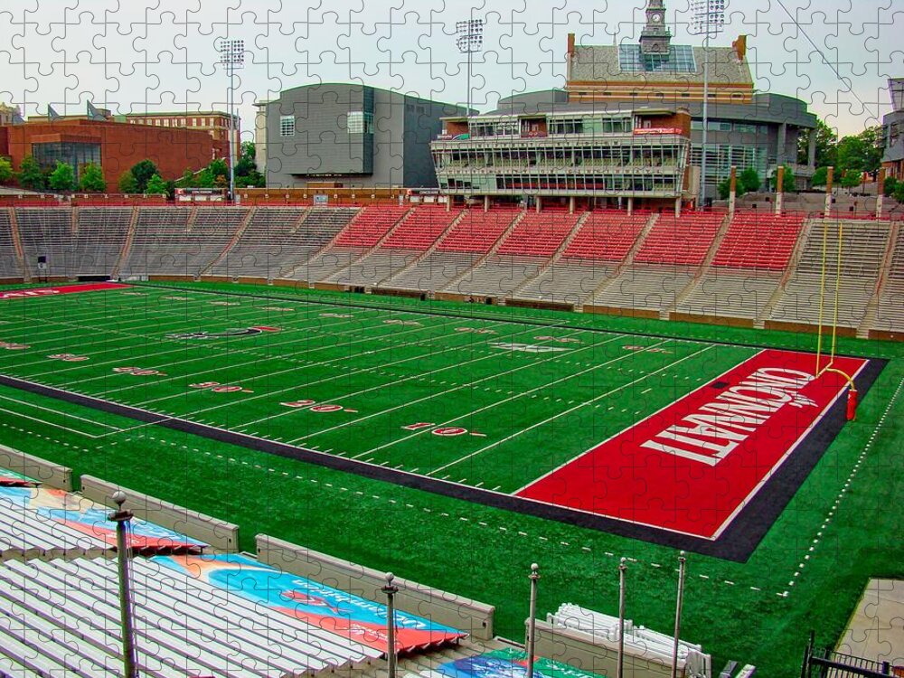 Nippert Stadium Jigsaw Puzzle featuring the photograph Nippert Stadium - Home Of The Bearcats #1 by Mountain Dreams