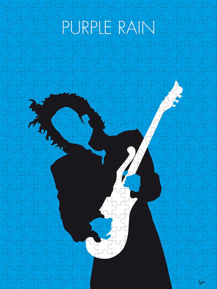 Prince Jigsaw Puzzle featuring the digital art No009 MY PRINCE Minimal Music poster #1 by Chungkong Art