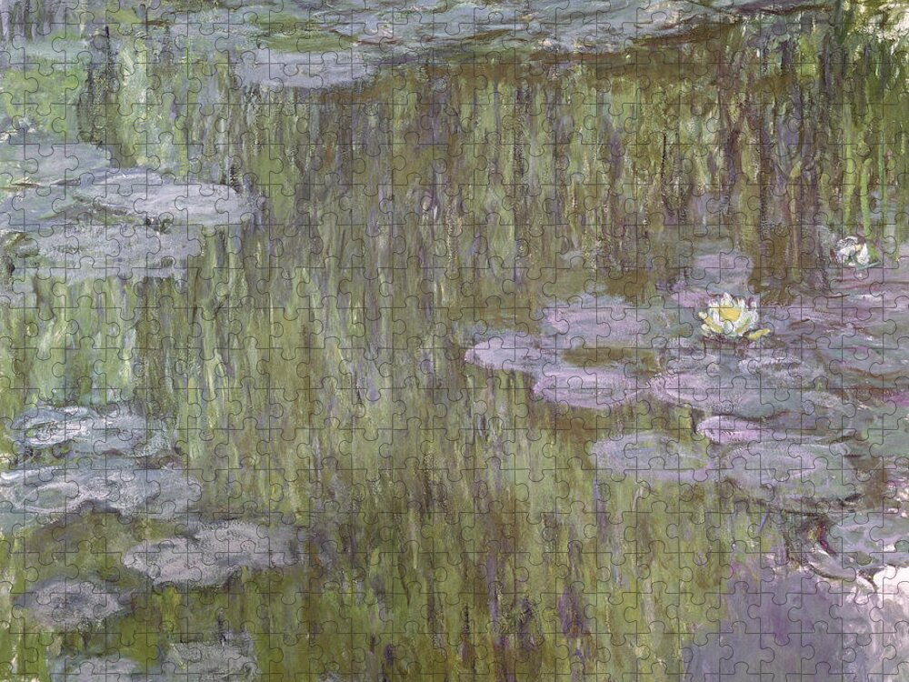 Nympheas Jigsaw Puzzle featuring the painting Nympheas at Giverny by Claude Monet