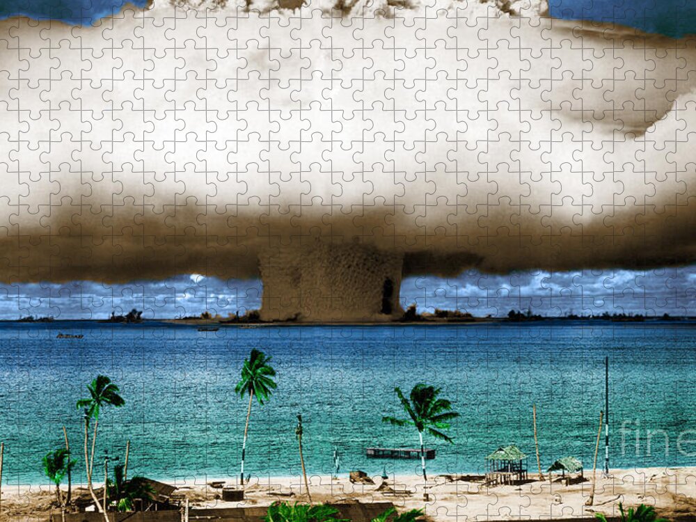 Science Jigsaw Puzzle featuring the photograph Operation Crossroads Baker, 1946 #1 by Science Source