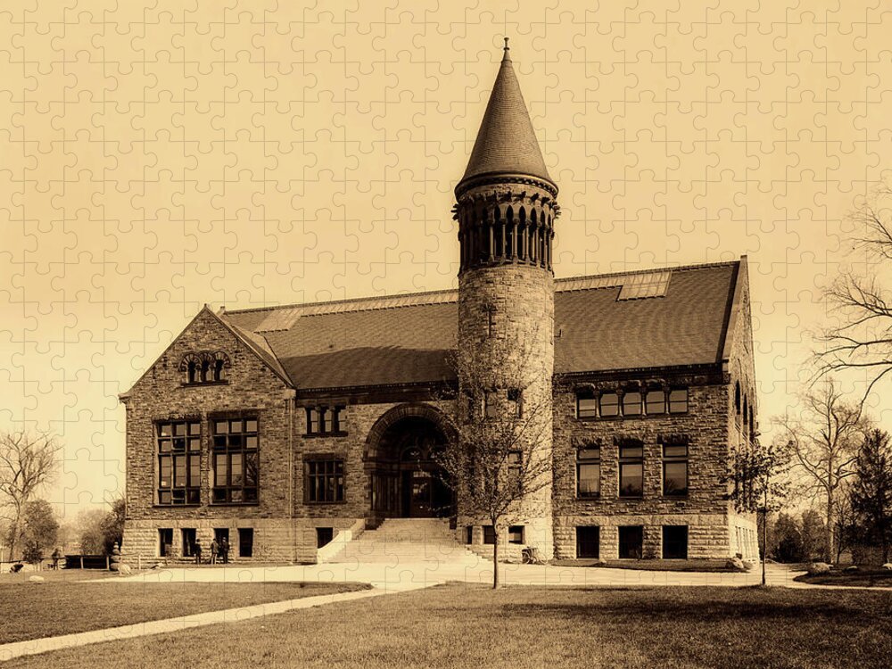 Orton Hall Jigsaw Puzzle featuring the photograph Orton Hall Library - The Ohio State University 1903 #1 by Mountain Dreams