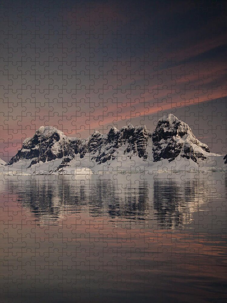 00479585 Jigsaw Puzzle featuring the photograph Peaks At Sunset Wiencke Island #1 by Colin Monteath