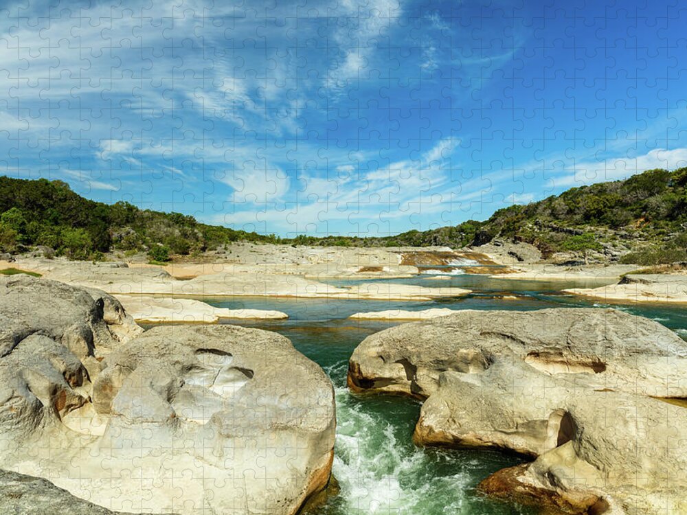 Pedernales Falls Jigsaw Puzzle featuring the photograph Pedernales Falls Texas by Raul Rodriguez