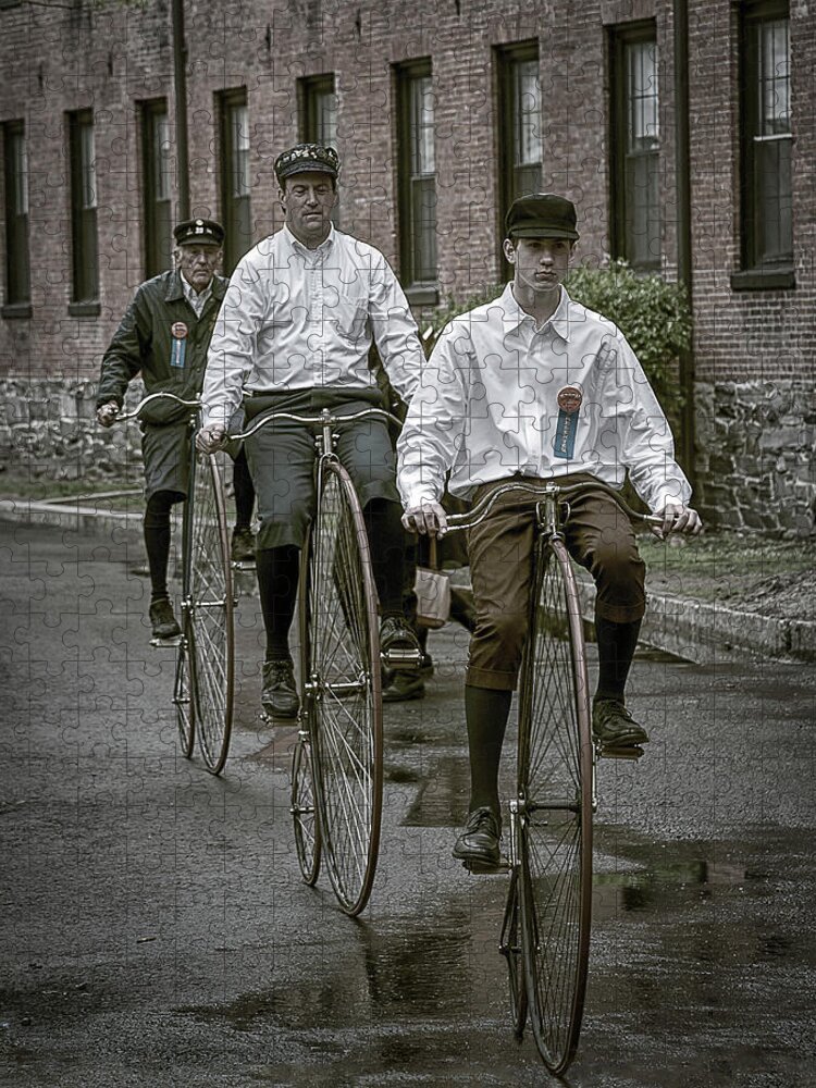 Massachusetts Jigsaw Puzzle featuring the photograph Penny Farthing Bikes by Rick Mosher