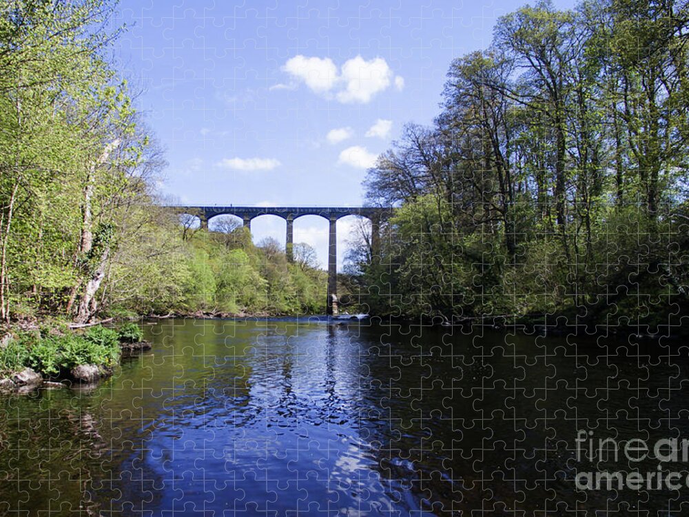 Pontcysyllte Aqueduct Jigsaw Puzzle featuring the photograph Pontcysyllte Aqueduct #1 by Steev Stamford