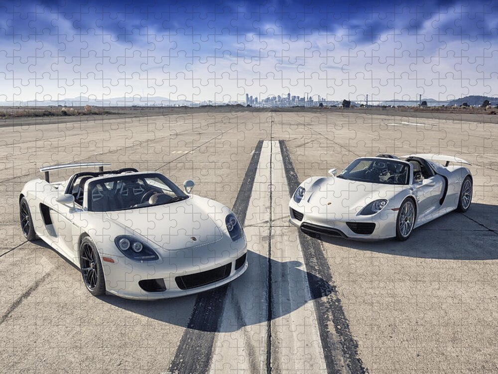 Cars Jigsaw Puzzle featuring the photograph #Porsche #CarreraGT and #918Spyder #1 by ItzKirb Photography