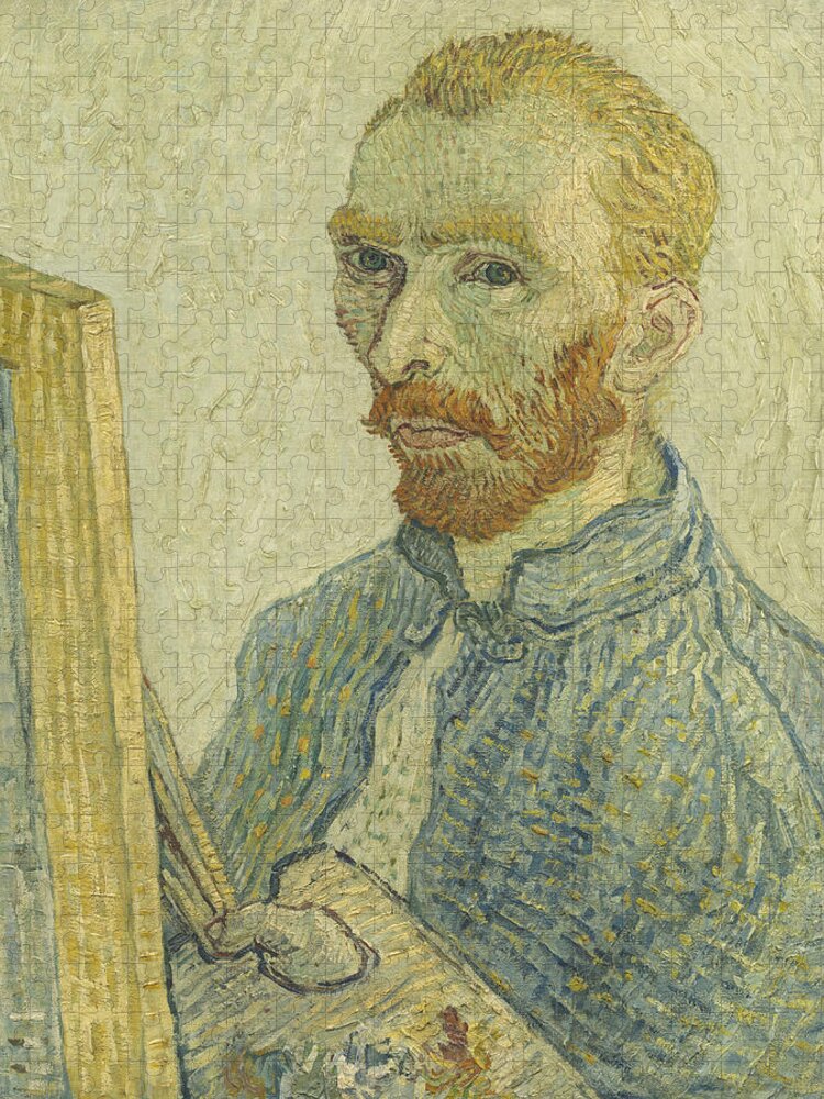 Vincent Van Gogh Jigsaw Puzzle featuring the painting Portrait Of Vincent Van Gogh #1 by Imitator Of Vincent Van Gogh