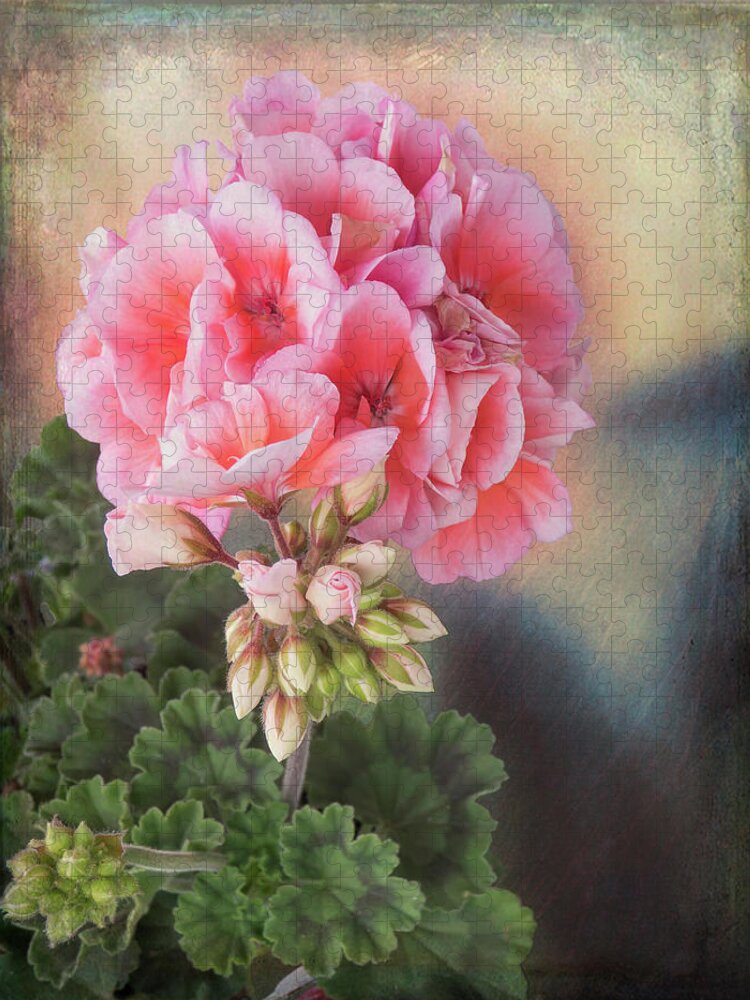 Pink Geranium Jigsaw Puzzle featuring the photograph Pretty In Pink #2 by Leslie Montgomery