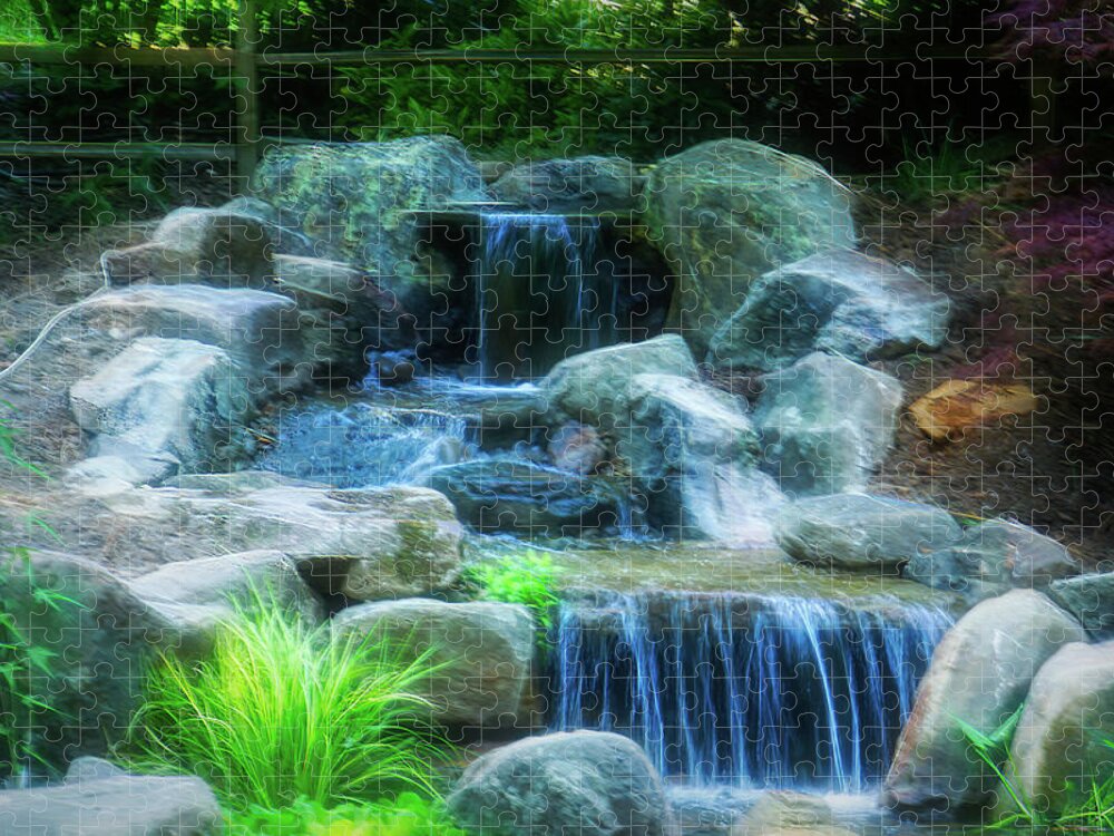 Photography Jigsaw Puzzle featuring the digital art Rock Slide #1 by M Three Photos