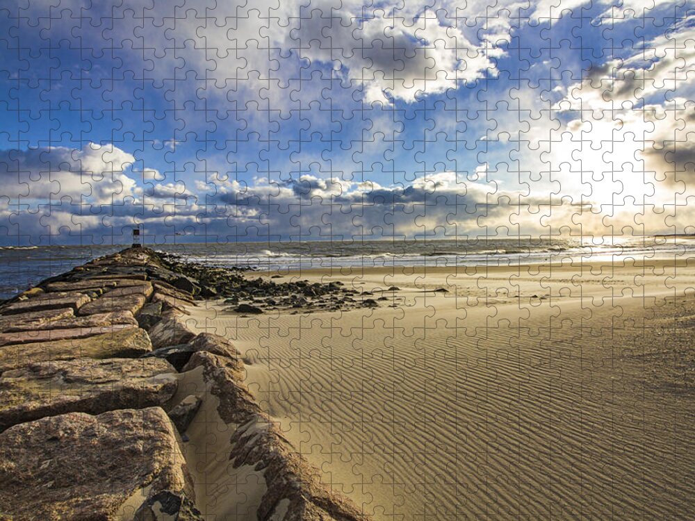 Shinnecock Jigsaw Puzzle featuring the photograph Shinnecock Sand Drift by Robert Seifert