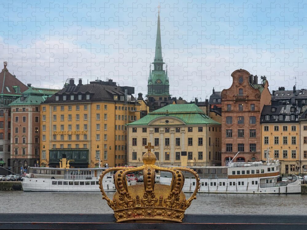 Gilded Crown Jigsaw Puzzle featuring the photograph Skeppsholmsbron - Stockholm #1 by Joana Kruse