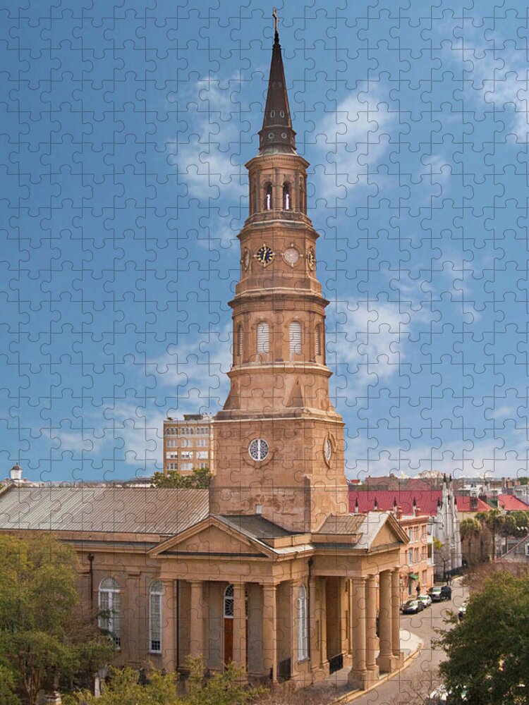 Charleston Jigsaw Puzzle featuring the photograph St Philips Episcopal Church by Bill Barber