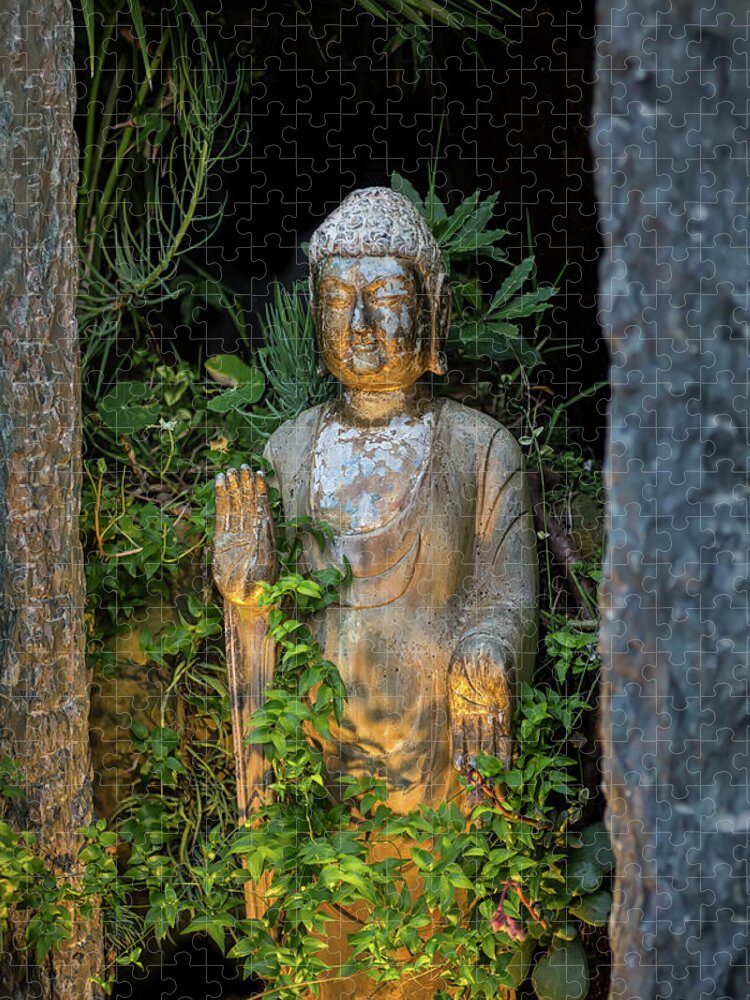 Standing Buddha Jigsaw Puzzle featuring the photograph Standing Buddha 4 by Endre Balogh