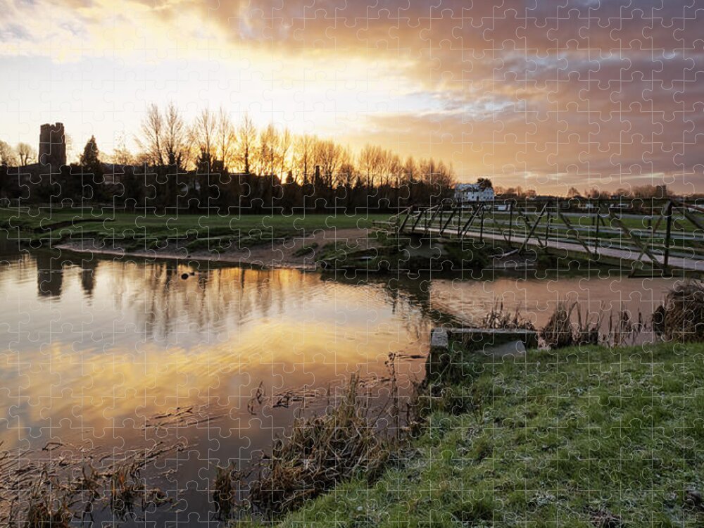 Sudbury Jigsaw Puzzle featuring the photograph Stour Sunrise #2 by Ian Merton