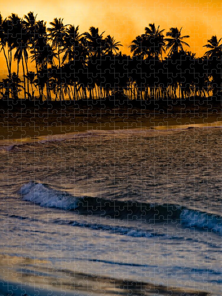 Sunset Jigsaw Puzzle featuring the photograph Sunset at the Beach #1 by Sebastian Musial