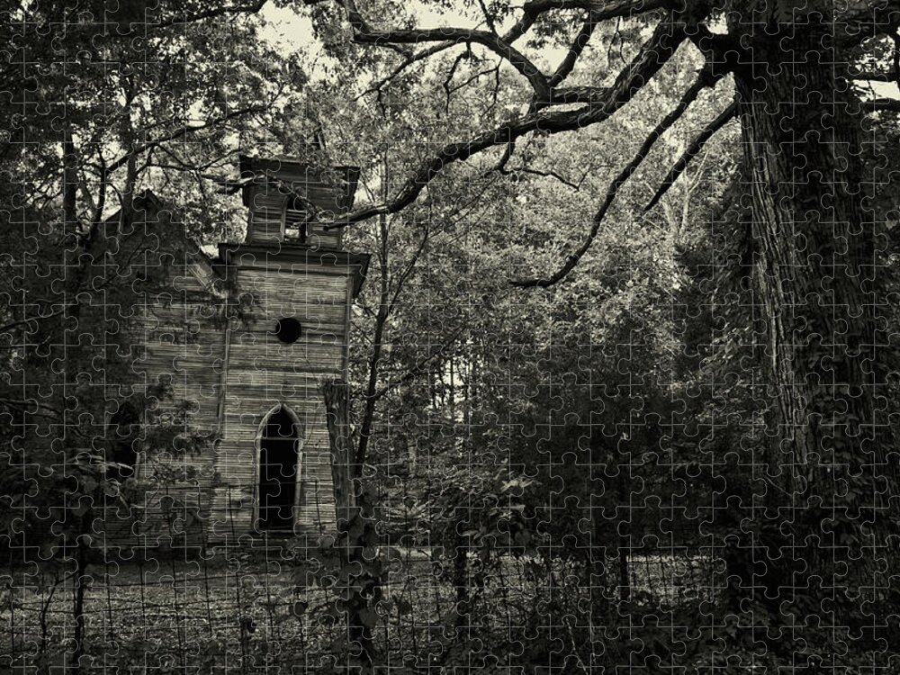 Church Jigsaw Puzzle featuring the photograph The Abandoned Church #1 by George Taylor