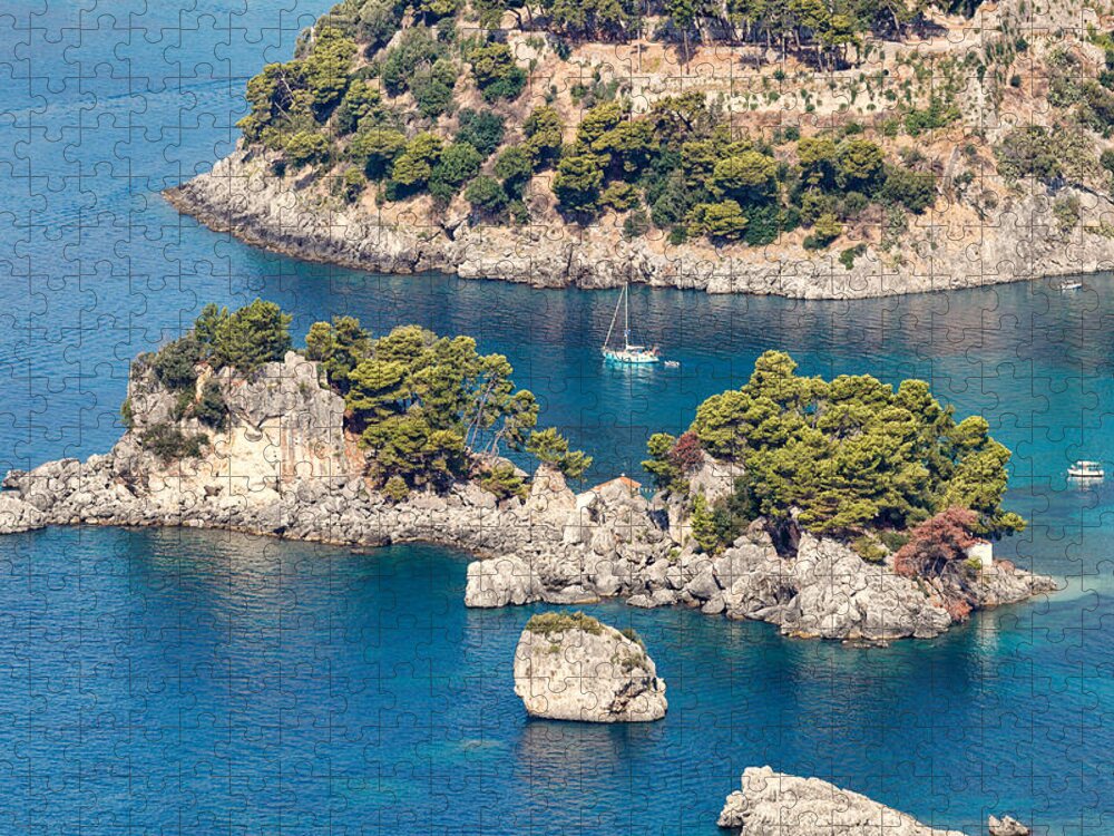 Islet Jigsaw Puzzle featuring the photograph The islet of Panagia in Parga - Greece #1 by Constantinos Iliopoulos