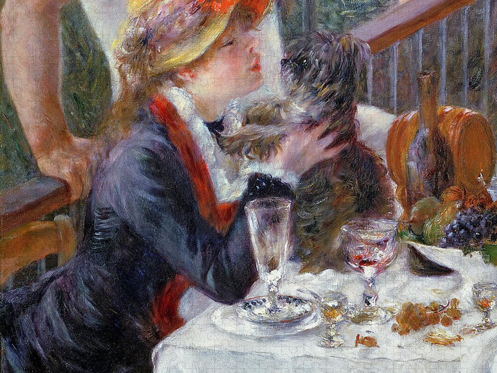 The Jigsaw Puzzle featuring the painting The Luncheon of the Boating Party by Pierre Auguste Renoir