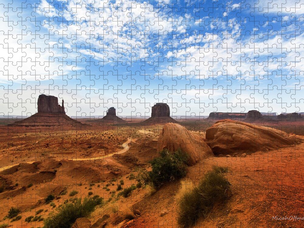 Monument Valley Jigsaw Puzzle featuring the photograph Thin Line by Micah Offman