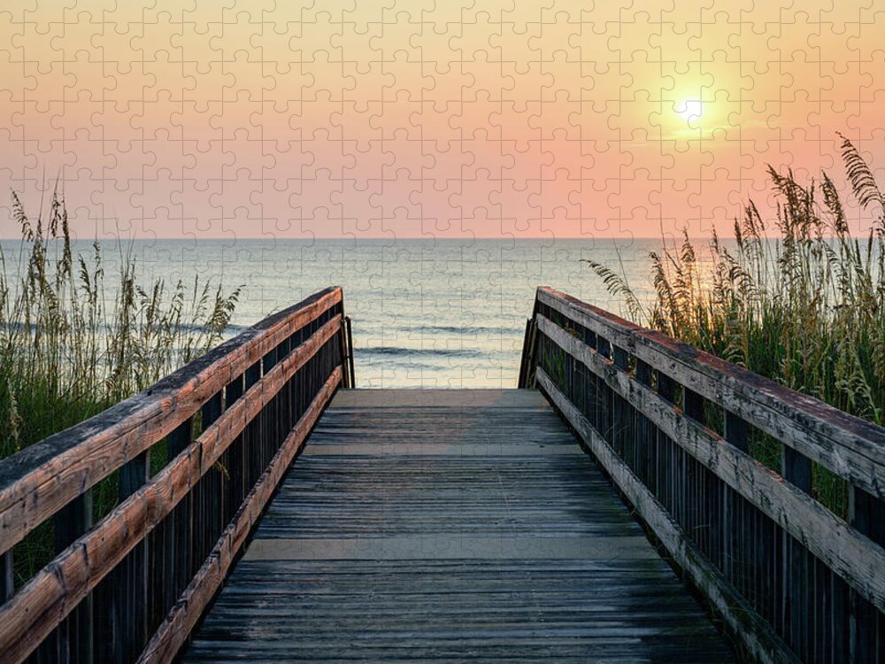 Landscape Jigsaw Puzzle featuring the photograph Beyond the Sea by Michael Scott