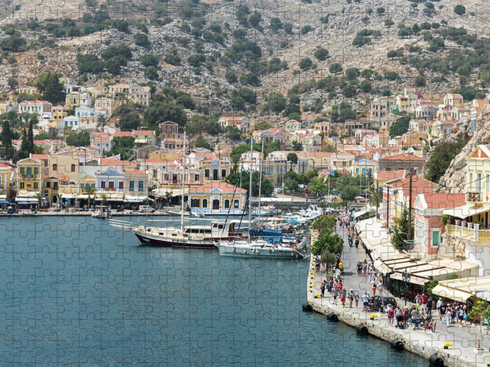 Symi Jigsaw Puzzle featuring the photograph Town of Symi island Greece by Michalakis Ppalis