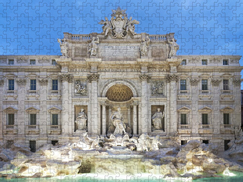 Trevi Jigsaw Puzzle featuring the photograph Fontana di Trevi by Fabrizio Troiani