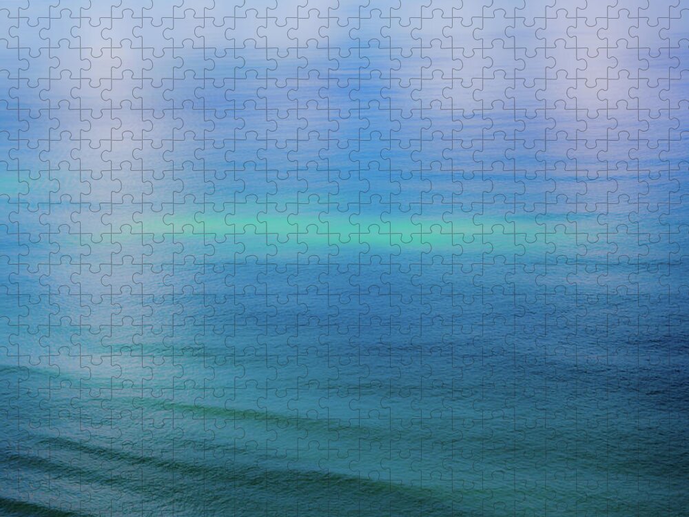 Seascape Abstract Jigsaw Puzzle featuring the photograph Northern Lights Ocean Abstract by Terry Walsh