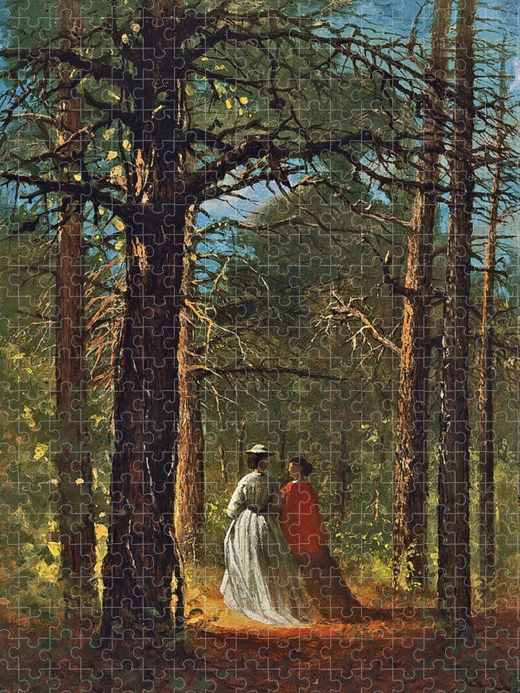 Winslow Homer Jigsaw Puzzle featuring the painting Waverly Oaks by Winslow Homer